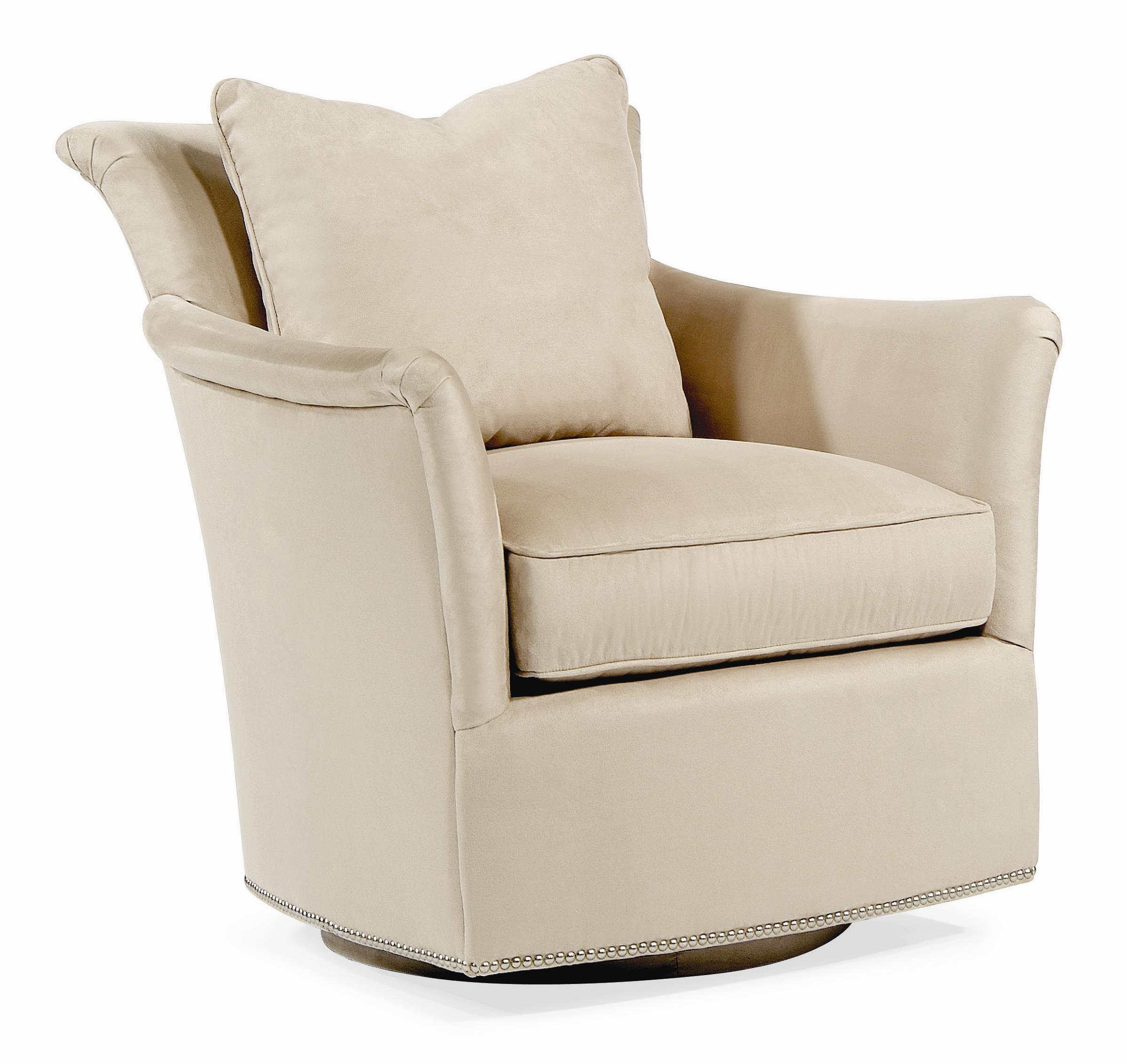 Century Elegance Contemporary Swivel Chair with Flair Arms Story